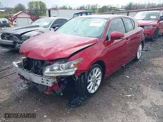 2012 Lexus CT 200h with VIN JTHKD5BH8C2115269, listed as a IAAI auction lot 41905667 with 208,417 mi miles. Bid and sale history available at carsss.com. Image 2.