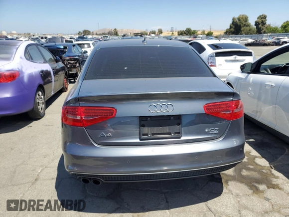 2014 Audi A4 Premium Plus with VIN WAUHFAFL9EN013443, listed as a Copart auction lot 58468394 with 149,965 mi miles and Salvage title. Bid and sale history available at DreamBid. Image 6.