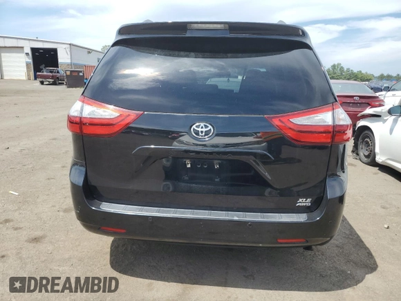 2017 Toyota Sienna XLE with VIN 5TDDZ3DC0HS150633, listed as a Copart auction lot 62642575 with 94,439 mi miles and Salvage title. Bid and sale history available at DreamBid. Image 6.