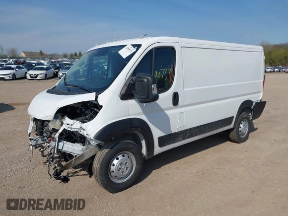 2023 Ram ProMaster Cargo with VIN 3C6LRVAG4PE595603, listed as a IAAI auction lot 42090733 with 29,967 mi miles and . Bid and sale history available at DreamBid. Image 18.