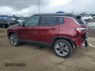 2020 Jeep Compass Limited с VIN 3C4NJDCB0LT233813, выставлен на аукционе Copart как лот 58119515 с пробегом 34 341 миль миль и Списание • Salvage title. История ставок и продаж доступна на DreamBid. Изображение 2.