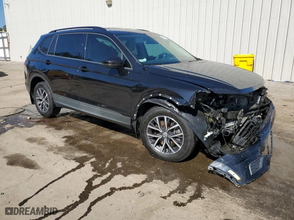 2021 Volkswagen Tiguan S with VIN 3VV1B7AX9MM019203, listed as a Copart auction lot 43536875 with 45,918 mi miles and Salvage Title. Bid and sale history available at carsss.com. Image 4.