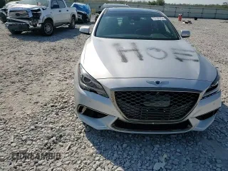 2019 Genesis G80 3.8L with VIN KMTFN4JE8KU322962, listed as a Copart auction lot 75185754 with 88,469 mi miles and Salvage Title. Bid and sale history available at carsss.com. Image 11.