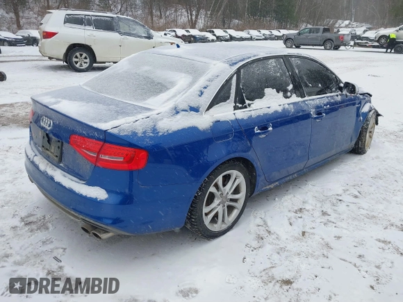 2015 Audi S4 Premium Plus with VIN WAUDGAFLXFA114706, listed as a IAAI auction lot 41265112 with 187,592 mi miles. Bid and sale history available at carsss.com. Image 4.