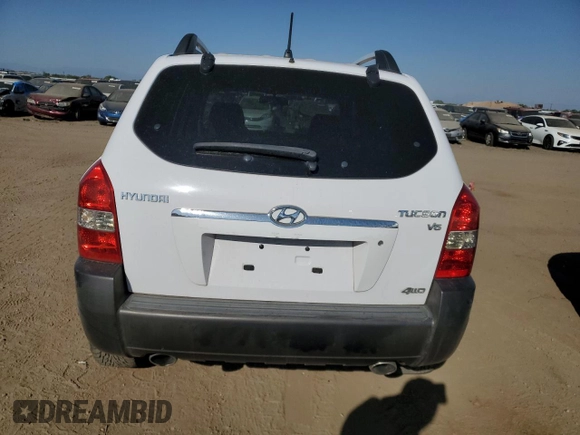 2005 Hyundai Tucson GLS with VIN KM8JN72D75U169698, listed as a Copart auction lot 71572094 with 149,706 mi miles and Salvage Title. Bid and sale history available at carsss.com. Image 6.