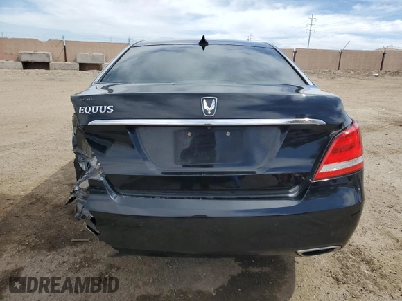 2015 Hyundai Equus Signature with VIN KMHGH4JH7FU098802, listed as a Copart auction lot 58010805 with 78,968 mi miles and Salvage title. Bid and sale history available at DreamBid. Image 6.