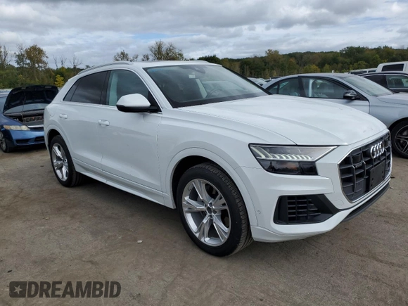 2023 Audi Q8 Premium Plus with VIN WA1BVBF19PD001070, listed as a Copart auction lot 73720044 with 14,747 mi miles and Non repairable. Bid and sale history available at DreamBid. Image 4.