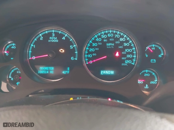 2010 Chevrolet Avalanche LTZ with VIN 3GNVKGE03AG230332, listed as a IAAI auction lot 41756864 with 108,514 mi miles. Bid and sale history available at carsss.com. Image 7.