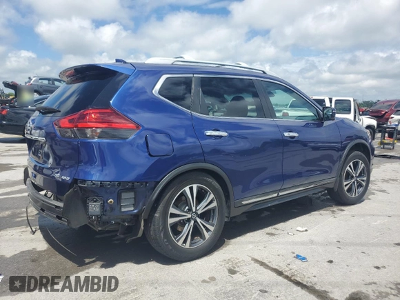 2017 Nissan Rogue SL with VIN 5N1AT2MV5HC730196, listed as a Copart auction lot 58900045 with 88,887 mi miles and Salvage title. Bid and sale history available at DreamBid. Image 3.