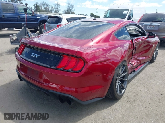 2018 Ford Mustang GT with VIN 1FA6P8CF7J5108808, listed as a IAAI auction lot 41934220 with 37,751 mi miles and . Bid and sale history available at DreamBid. Image 4.
