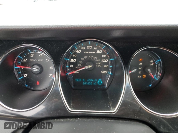 2010 Ford Taurus Limited with VIN 1FAHP2FWXAG149570, listed as a Copart auction lot 59150085 with 201,632 mi miles and Salvage title. Bid and sale history available at DreamBid. Image 9.