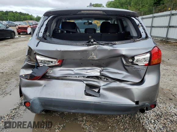 2017 Mitsubishi Outlander ES with VIN JA4AR3AU7HZ038405, listed as a Copart auction lot 58776075 with 172,089 mi miles and Salvage title. Bid and sale history available at DreamBid. Image 6.