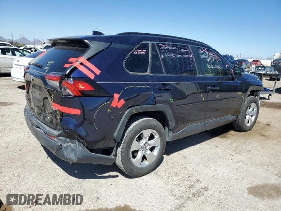 2019 Toyota RAV4 XLE with VIN JTMW1RFV1KD512263, listed as a Copart auction lot 50361875 with 49,028 mi miles and Salvage Title. Bid and sale history available at carsss.com. Image 3.