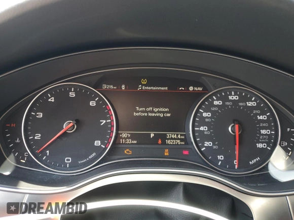2013 Audi A6 Premium Plus with VIN WAUGGAFC8DN008838, listed as a Copart auction lot 58754475 with 162,375 mi miles and Salvage title. Bid and sale history available at DreamBid. Image 9.