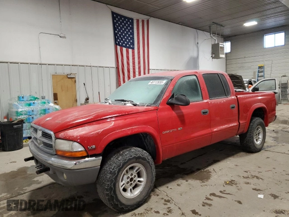 2000 Dodge Dakota Sport with VIN 1B7GG2AN9YS788244, listed as a Copart auction lot 46112655 with 137,160 mi miles and Clean Title. Bid and sale history available at carsss.com. Image 1.