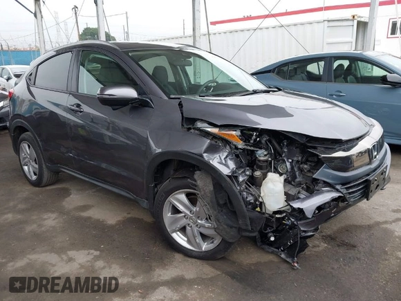 2019 Honda HR-V EX with VIN 3CZRU5H59KM712381, listed as a IAAI auction lot 41883972 with 39,260 mi miles. Bid and sale history available at carsss.com. Image 1.