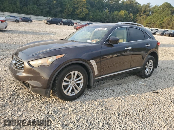 2009 Infiniti FX35 with VIN JNRAS18W89M153339, listed as a Copart auction lot 72380774 with 175,615 mi miles and Salvage Title. Bid and sale history available at carsss.com. Image 1.