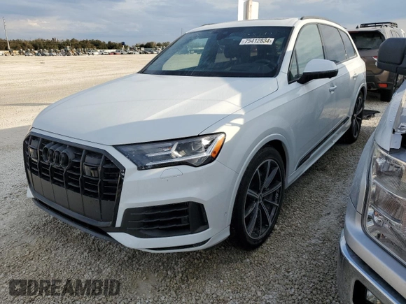2023 Audi Q7 Prestige with VIN WA1VXBF70PD002040, listed as a Copart auction lot 75412834 with 3,809 mi miles and Non repairable. Bid and sale history available at DreamBid. Image 1.