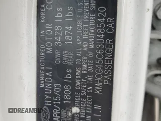 2003 Hyundai Accent GL with VIN KMHCG45C63U485420, listed as a Copart auction lot 48251265 with 139,179 mi miles and Salvage Title. Bid and sale history available at carsss.com. Image 14.