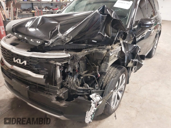 2022 Kia Telluride S with VIN 5XYP6DHC8NG281257, listed as a IAAI auction lot 41861781 with 43,905 mi miles and . Bid and sale history available at DreamBid. Image 6.