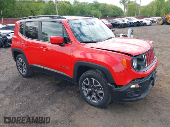 2015 Jeep Renegade Latitude z VIN ZACCJBBT1FPB33219, wystawiony jako IAAI lot #42219442 z przebiegiem 171 868 mil mil oraz . Historia ofert i sprzedaży dostępna na DreamBid. Obrazek 1.