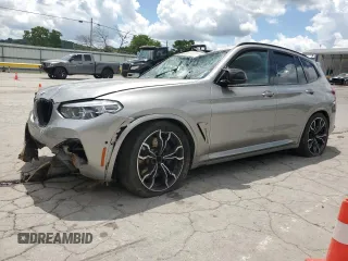 2021 BMW X3 M with VIN 5YMTS0C06M9G84583, listed as a Copart auction lot 63706565 with 17,658 mi miles and Salvage title. Bid and sale history available at DreamBid. Image 1.