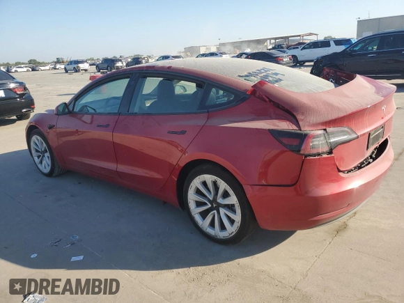2023 Tesla Model 3 with VIN 5YJ3E1EA1PF468434, listed as a Copart auction lot 74127924 with Not provided miles and Salvage title. Bid and sale history available at DreamBid. Image 2.