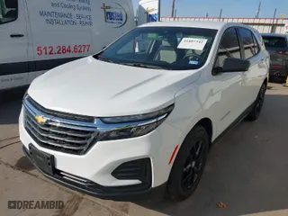 2022 Chevrolet Equinox LS with VIN 3GNAXHEV7NS107864, listed as a IAAI auction lot 41807342 with 25,054 mi miles. Bid and sale history available at carsss.com. Image 2.
