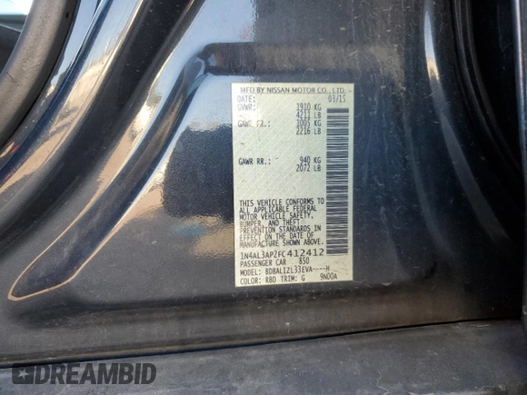 2015 Nissan Altima SV with VIN 1N4AL3AP2FC412412, listed as a Copart auction lot 77018324 with 83,729 mi miles and Salvage Title. Bid and sale history available at DreamBid. Image 15.