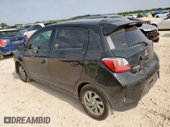 2021 Mitsubishi Mirage ES with VIN ML32AUHJXMH009762, listed as a Copart auction lot 57214675 with 49,333 mi miles and Salvage title. Bid and sale history available at DreamBid. Image 2.