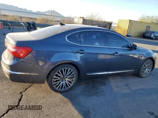 2014 Kia Cadenza Premium with VIN KNALN4D7XE5125222, listed as a Copart auction lot 79899274 with 67,536 mi miles and Salvage Title. Bid and sale history available at carsss.com. Image 3.