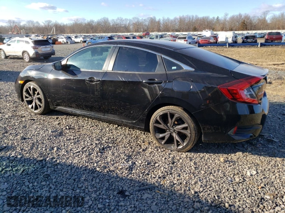 2020 Honda Civic Sedan Sport with VIN 19XFC2F83LE211893, listed as a Copart auction lot 88170695 with 47,260 mi miles and Salvage Title. Bid and sale history available at carsss.com. Image 2.