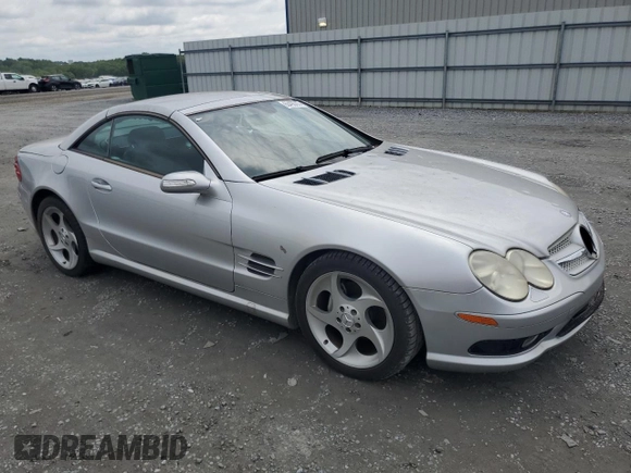2005 Mercedes-Benz SL 500 with VIN WDBSK75F95F104935, listed as a Copart auction lot 60493705 with 89,994 mi miles and Salvage title. Bid and sale history available at DreamBid. Image 4.