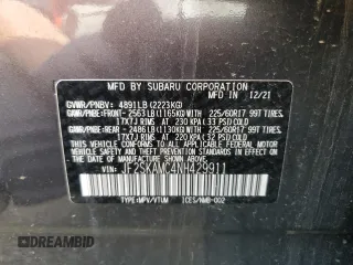 2022 Subaru Forester Wilderness with VIN JF2SKAMC4NH429911, listed as a Copart auction lot 56545185 with 45,248 mi miles and Salvage title. Bid and sale history available at DreamBid. Image 13.