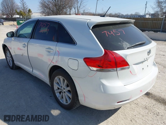 2012 Toyota Venza LE with VIN 4T3BA3BB9CU033987, listed as a IAAI auction lot 41797457 with 138,916 mi miles and . Bid and sale history available at DreamBid. Image 3.