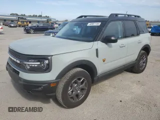 2024 Ford Bronco Sport Badlands z VIN 3FMCR9D95RRF00468, wystawiony jako Copart lot #48907135 z przebiegiem 5 452 mil mil oraz Szkoda całkowita • Salvage title. Historia ofert i sprzedaży dostępna na DreamBid. Obrazek 1.