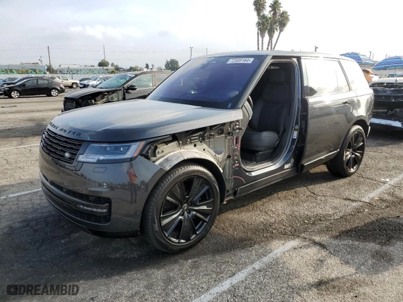 2023 Land Rover Range Rover SE with VIN SALKPBFU0PA062618, listed as a Copart auction lot 72585164 with 16,377 mi miles and Salvage Title. Bid and sale history available at carsss.com. Image 1.