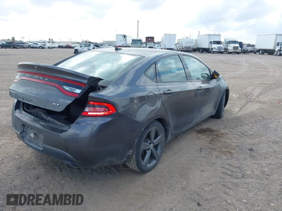2015 Dodge Dart GT with VIN 1C3CDFEBXFD193987, listed as a IAAI auction lot 41554735 with 143,161 mi miles. Bid and sale history available at carsss.com. Image 4.