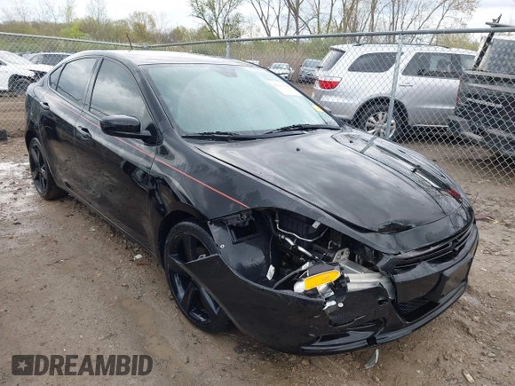 2015 Dodge Dart SXT with VIN 1C3CDFBB9FD227969, listed as a IAAI auction lot 42103198 with 174,022 mi miles. Bid and sale history available at carsss.com. Image 1.