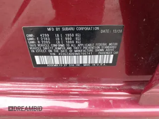 2021 Subaru Impreza Premium с VIN 4S3GTAD60M3706741, выставлен на аукционе IAAI как лот 42194562 с пробегом 9 785 миль миль и . История ставок и продаж доступна на DreamBid. Изображение 9.