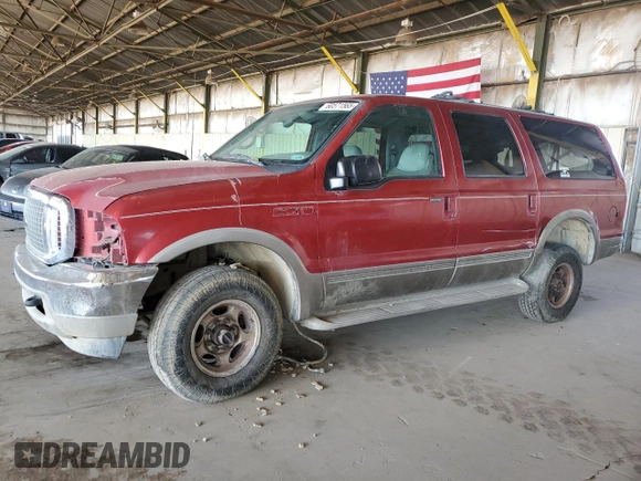 2000 Ford Excursion Limited с VIN 1FMNU43S8YEA45745, выставлен на аукционе Copart как лот 60571565 с пробегом 155 501 миль миль и Чистый • Clean title. История ставок и продаж доступна на DreamBid. Изображение 1.