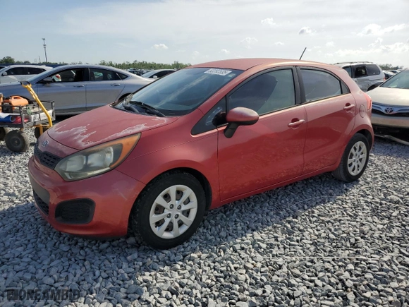 2012 Kia Rio LX with VIN KNADM5A31C6069130, listed as a Copart auction lot 52292535 with 102,697 mi miles and Clean Title. Bid and sale history available at carsss.com. Image 1.