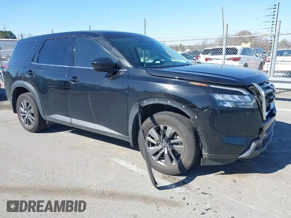 2023 Nissan Pathfinder S with VIN 5N1DR3AC9PC229072, listed as a IAAI auction lot 41767676 with 41,813 mi miles and . Bid and sale history available at DreamBid. Image 1.