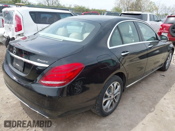 2015 Mercedes-Benz C C 300 Luxury with VIN 55SWF4KBXFU040013, listed as a IAAI auction lot 42136894 with 123,460 mi miles. Bid and sale history available at carsss.com. Image 4.