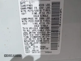 2012 Nissan Rogue S with VIN JN8AS5MT1CW256718, listed as a IAAI auction lot 42068314 with 146,067 mi miles. Bid and sale history available at carsss.com. Image 9.