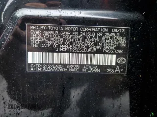 2014 Lexus IS 250 with VIN JTHCF1D25E5003949, listed as a Copart auction lot 58034355 with 132,647 mi miles and Salvage title. Bid and sale history available at DreamBid. Image 13.