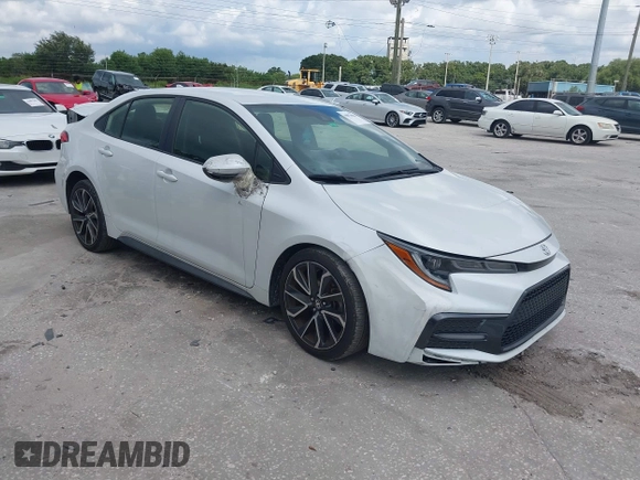 2022 Toyota Corolla SE with VIN JTDS4MCE1N3507216, listed as a IAAI auction lot 40074846 with 68,809 mi miles. Bid and sale history available at carsss.com. Image 1.