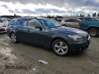 2007 BMW 5 Series 530xi with VIN WBANN73587CN03854, listed as a Copart auction lot 84946824 with 131,088 mi miles and Salvage title. Bid and sale history available at DreamBid. Image 4.