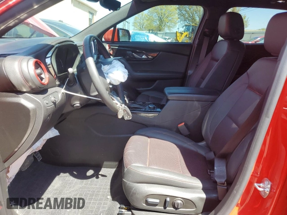 2023 Chevrolet Blazer RS with VIN 3GNKBKRSXPS190337, listed as a Copart auction lot 53292455 with 32,030 mi miles and Salvage title. Bid and sale history available at DreamBid. Image 7.