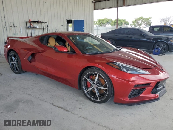 2021 Chevrolet Corvette 3LT with VIN 1G1YC2D43M5124610, listed as a Copart auction lot 79023594 with 0 mi miles and Salvage Title. Bid and sale history available at carsss.com. Image 4.